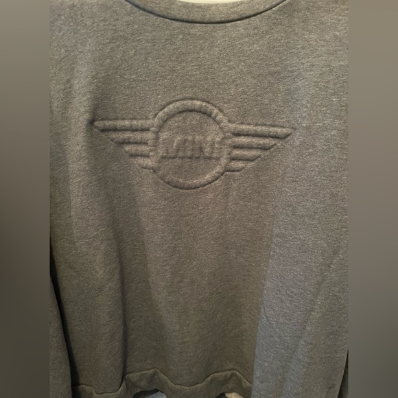 Mini Cooper Women's Embossed Long Sleeve Sweatshirt Gray - Picture 2 of 5